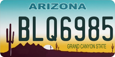 AZ license plate BLQ6985