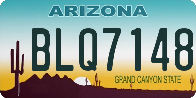 AZ license plate BLQ7148