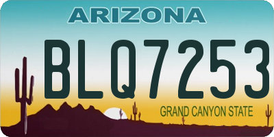 AZ license plate BLQ7253