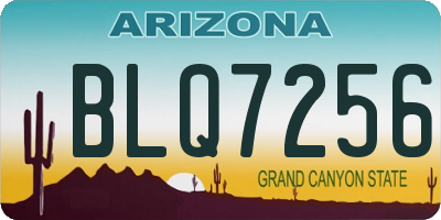 AZ license plate BLQ7256