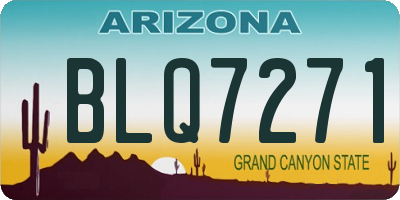 AZ license plate BLQ7271