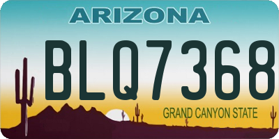 AZ license plate BLQ7368