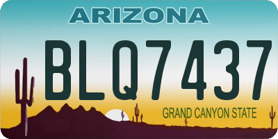 AZ license plate BLQ7437