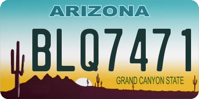 AZ license plate BLQ7471