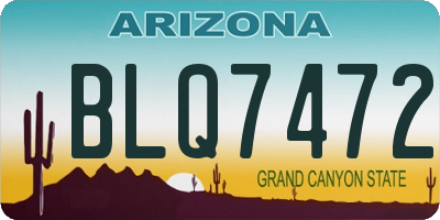 AZ license plate BLQ7472