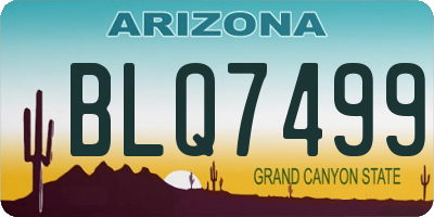 AZ license plate BLQ7499