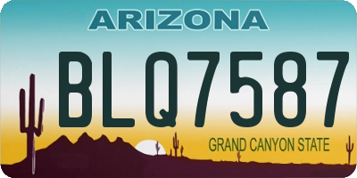 AZ license plate BLQ7587