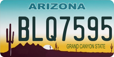 AZ license plate BLQ7595