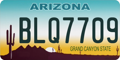 AZ license plate BLQ7709