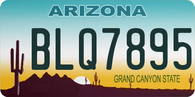 AZ license plate BLQ7895