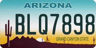 AZ license plate BLQ7898