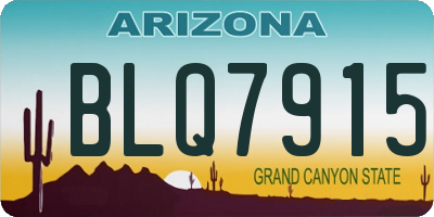 AZ license plate BLQ7915