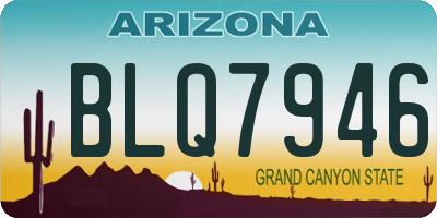 AZ license plate BLQ7946