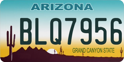 AZ license plate BLQ7956