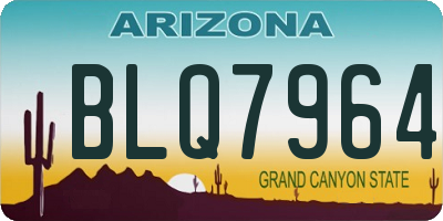 AZ license plate BLQ7964