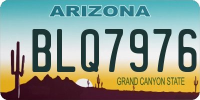 AZ license plate BLQ7976