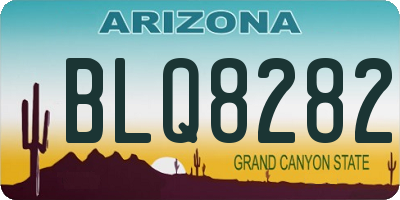 AZ license plate BLQ8282