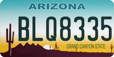 AZ license plate BLQ8335