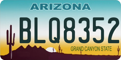 AZ license plate BLQ8352