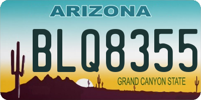 AZ license plate BLQ8355