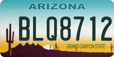 AZ license plate BLQ8712