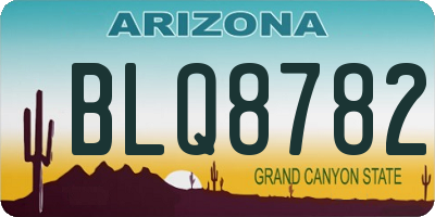 AZ license plate BLQ8782