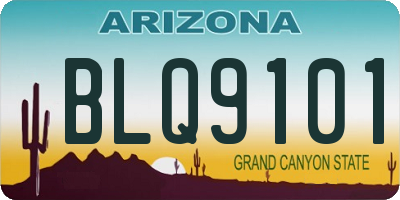AZ license plate BLQ9101