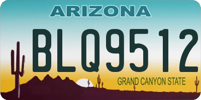 AZ license plate BLQ9512