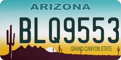 AZ license plate BLQ9553