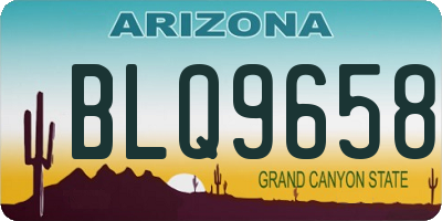 AZ license plate BLQ9658