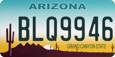 AZ license plate BLQ9946