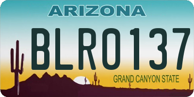 AZ license plate BLR0137