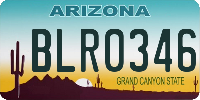 AZ license plate BLR0346