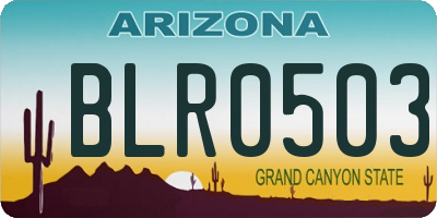 AZ license plate BLR0503