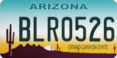 AZ license plate BLR0526