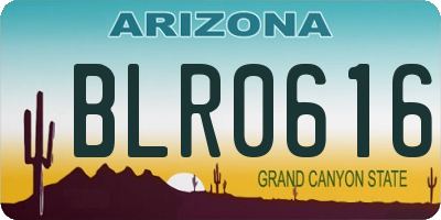 AZ license plate BLR0616