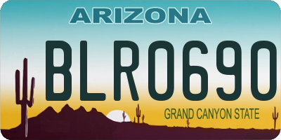 AZ license plate BLR0690