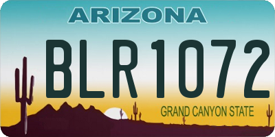 AZ license plate BLR1072