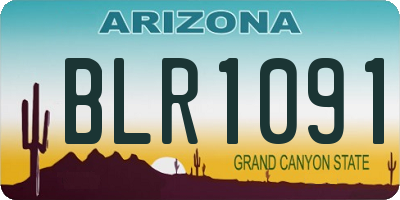 AZ license plate BLR1091