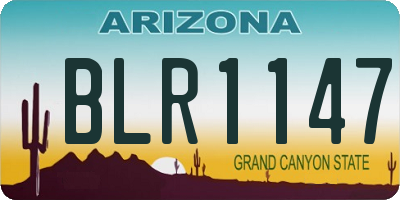 AZ license plate BLR1147