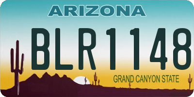 AZ license plate BLR1148