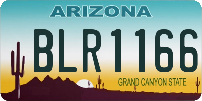 AZ license plate BLR1166