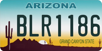 AZ license plate BLR1186