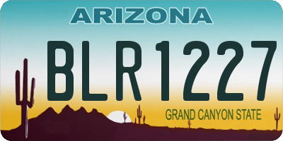 AZ license plate BLR1227