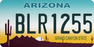 AZ license plate BLR1255