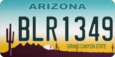 AZ license plate BLR1349