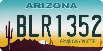 AZ license plate BLR1352