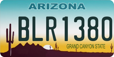 AZ license plate BLR1380
