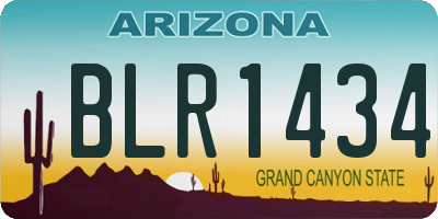 AZ license plate BLR1434