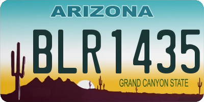 AZ license plate BLR1435